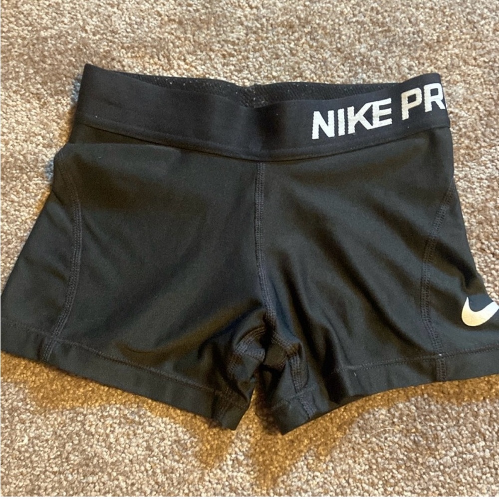 Nike Pro Dri-Fit Youth Girls Size XS Black Sport Shorts